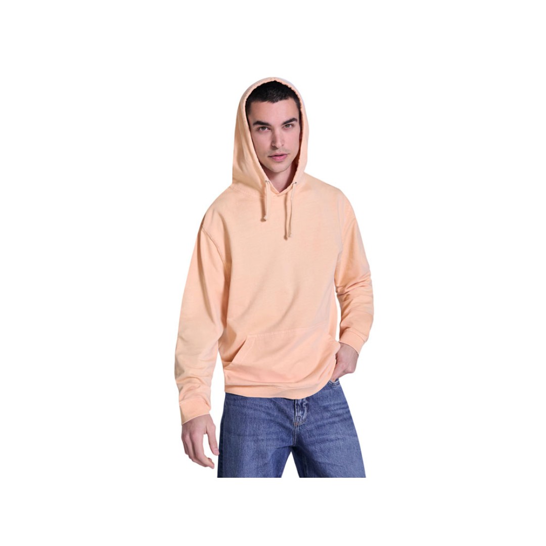 Толстовка с капюшоном «KENIA» унисекс, светло-абрикосовый выстиранный