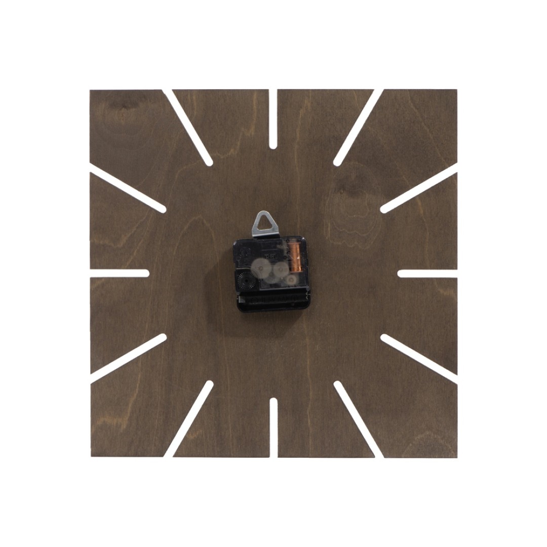 Часы деревянные "Olafur" квадратные, 28 см, шоколадный