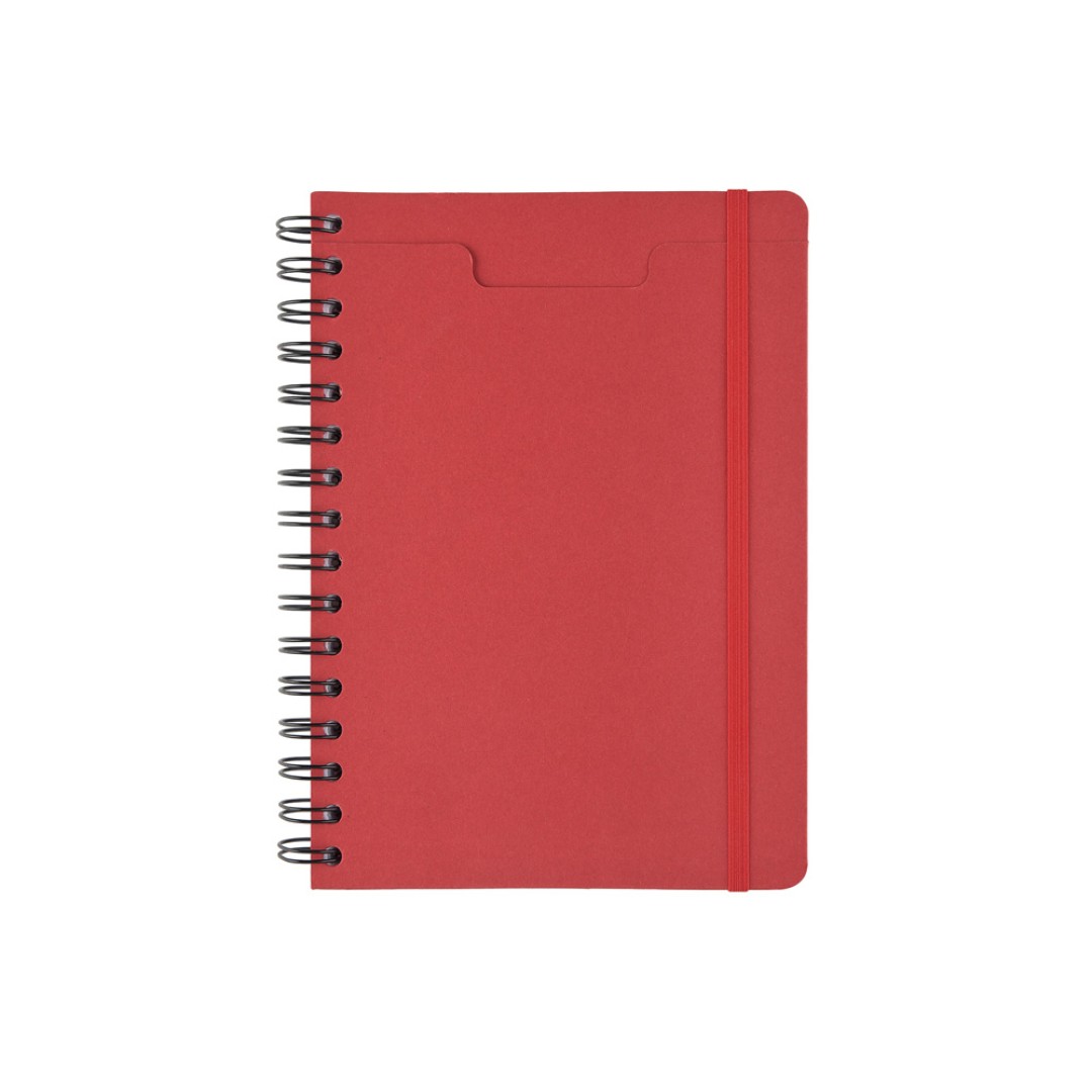 Ежедневник недатированный на гребне А5 "Pragmatic", красный