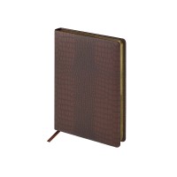Ежедневник недатированный А5 "Amazonia", коричневый с золотым обрезом