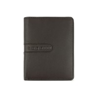 Портмоне BUGATTI Bomba, с защитой данных RFID, коричневое, кожа/полиэстер, 10х2х12,5 см