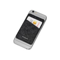 Картхолдер с креплением на телефон "Slot", темно-серый