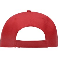 Бейсболка "Poly" 5-ти панельная 120 гр, красный
