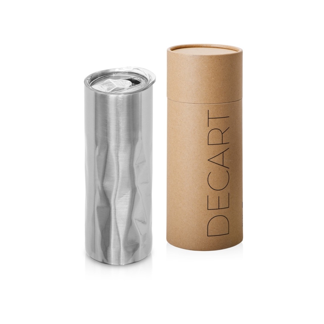 Вакуумная термокружка "Decart", 450 мл, тубус, серебристый