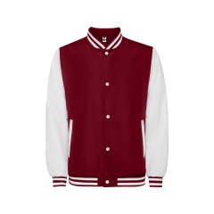 Бомбер утепленный «California» унисекс, гранатовый/белый