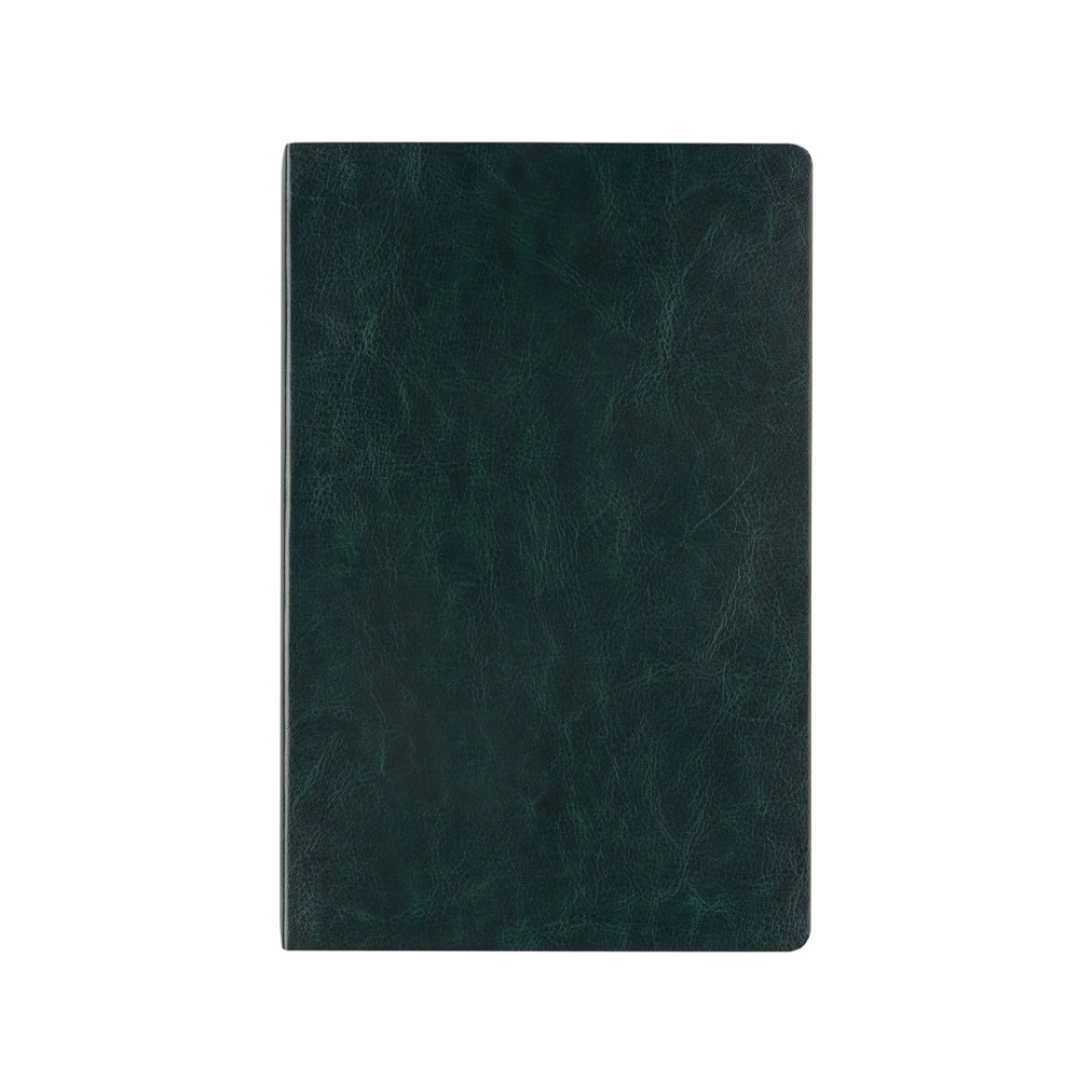 Ежедневник недатированный А5 "Megapolis Nebraska Flex", зеленый с золотым обрезом