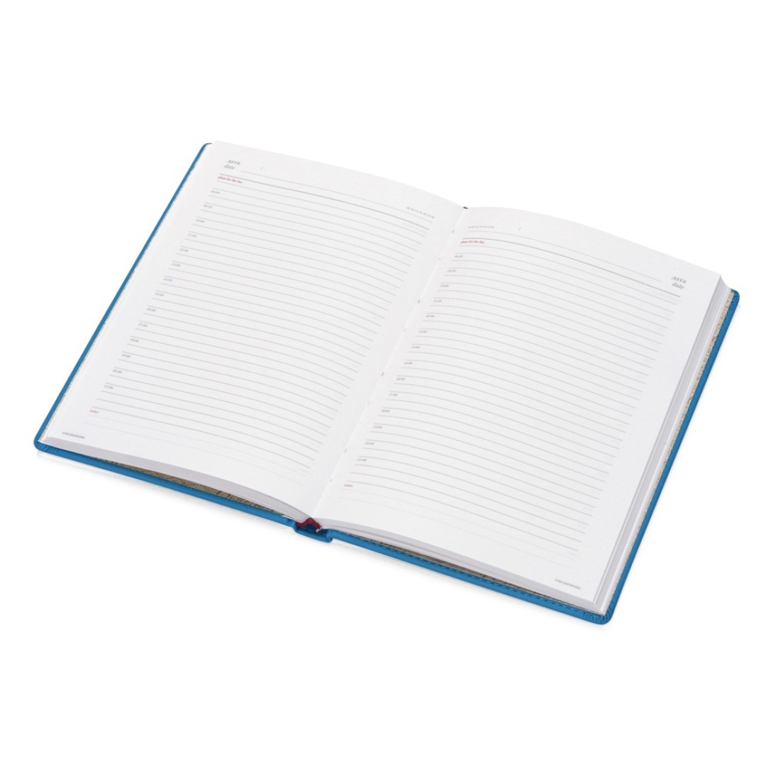 Ежедневник недатированный А6+ «Velvet», зефирный голубой