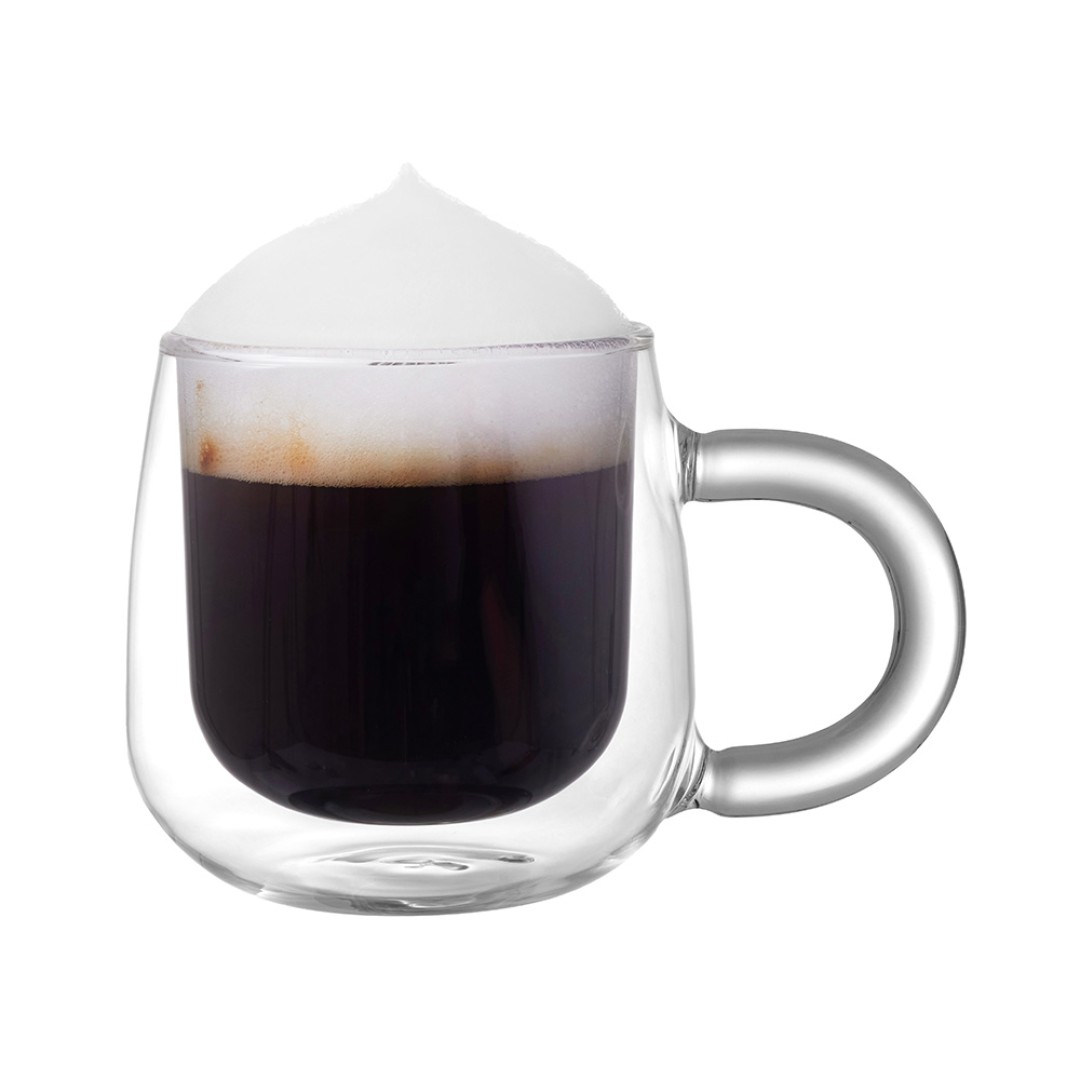 Кружка с двойными стенками с широкой ручкой и градиентным покрытием "Fog", черный