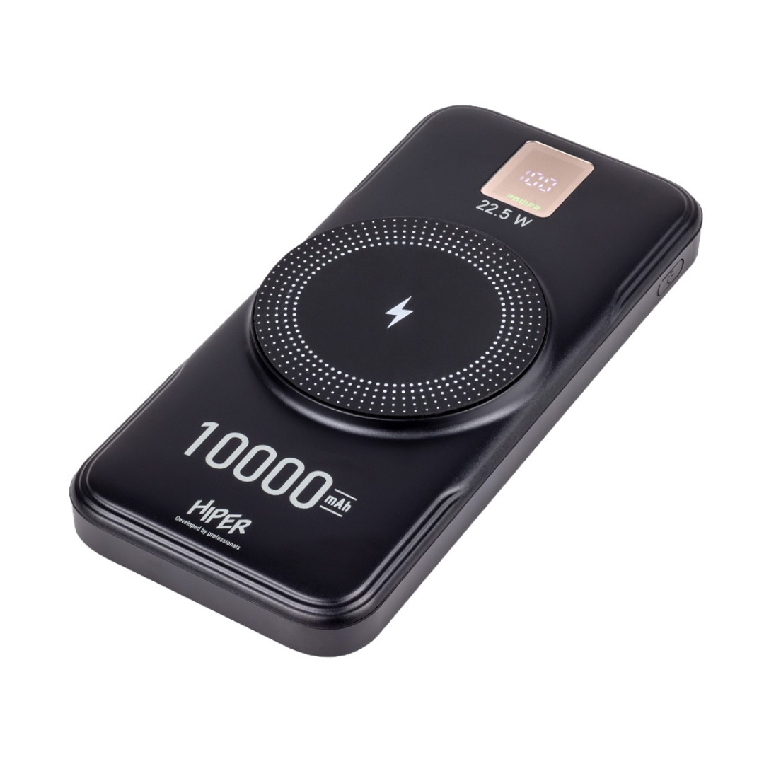 Внешний беспроводной аккумулятор «AIR», 10000 mAh, черный