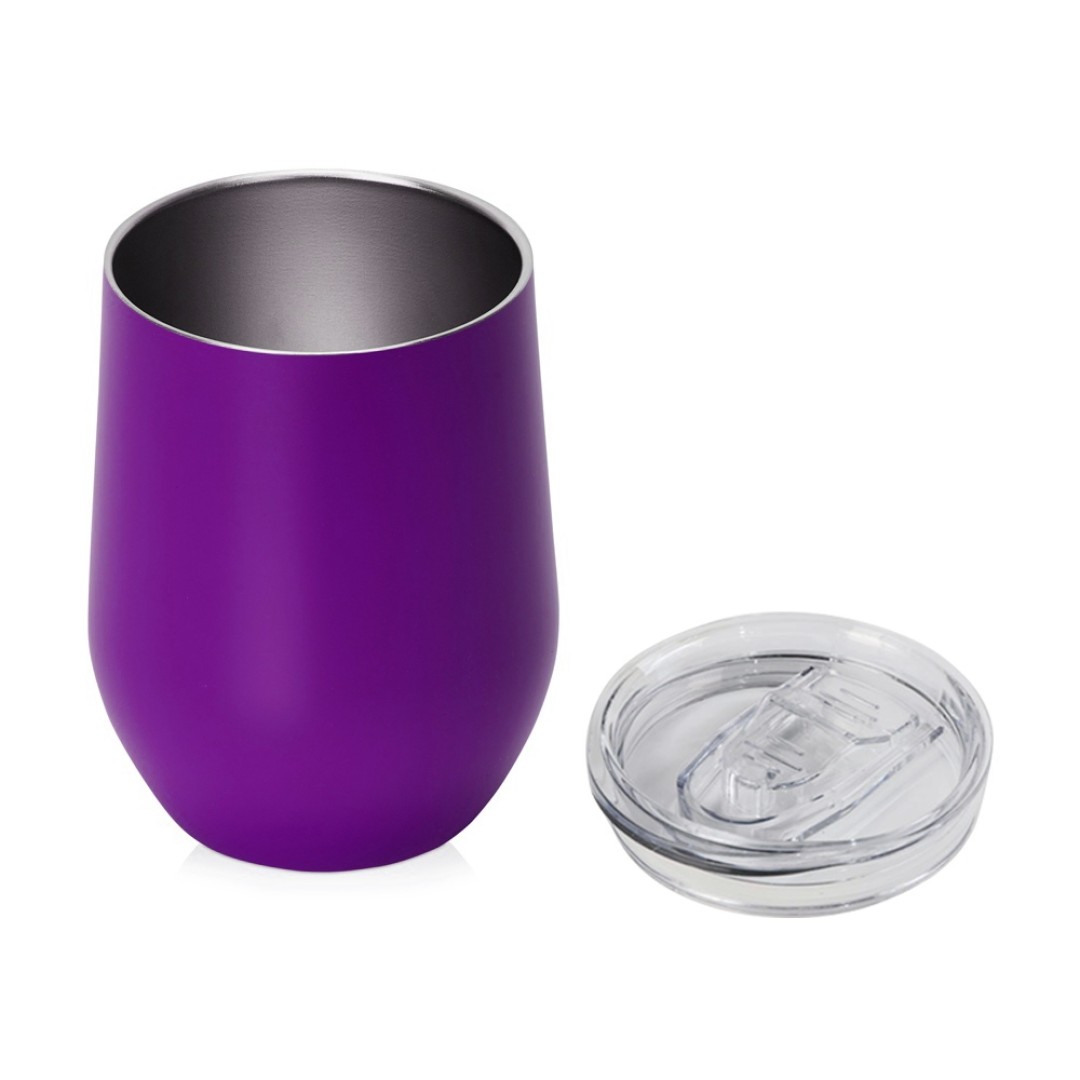 Вакуумная термокружка "Sense", непротекаемая крышка, крафтовая упаковка, фиолетовый