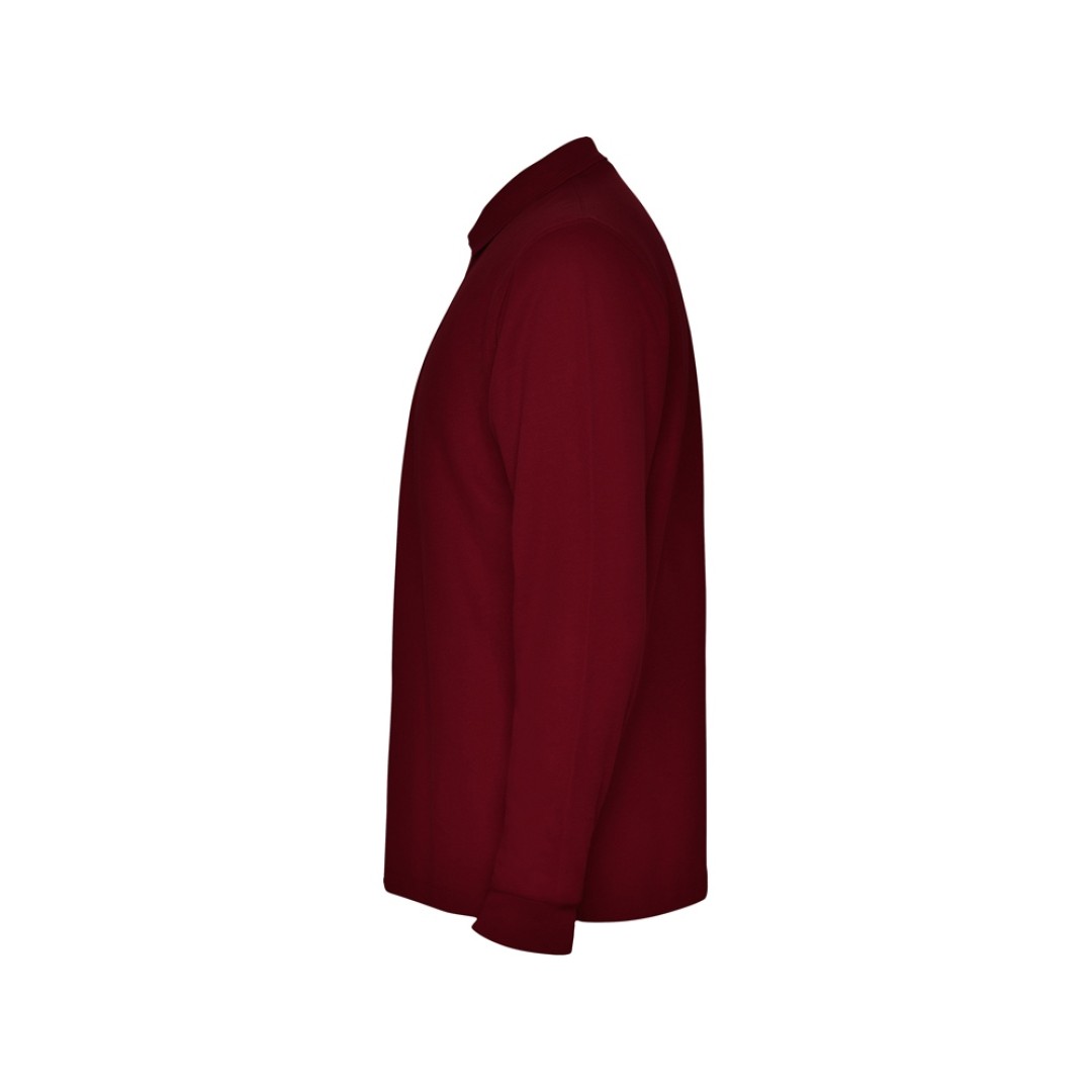 Рубашка поло "Carpe" мужская с длинным рукавом, гранатовый