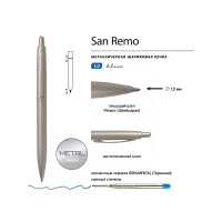 Ручка металлическая шариковая "San Remo", шампань