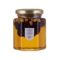 Мед с сосновой шишкой и кедровым орехом 250 гр.