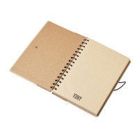 Крафтовый блокнот А5 в твердой обложке "Saharan Cypress", 80 листов 70 гр/м2 бумаги, натуральный