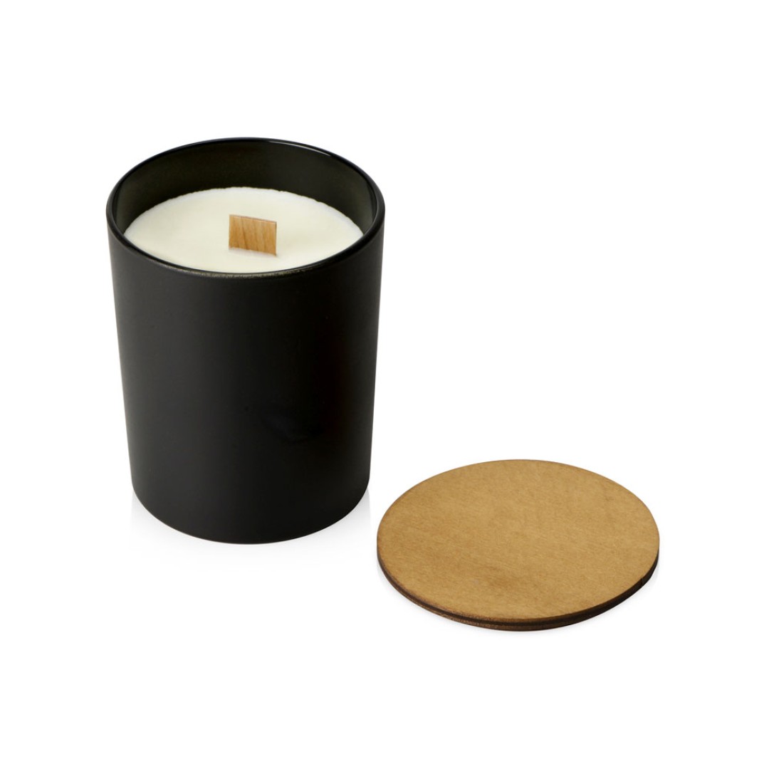 Свеча соевая ароматическая в стекле "Niort", черная