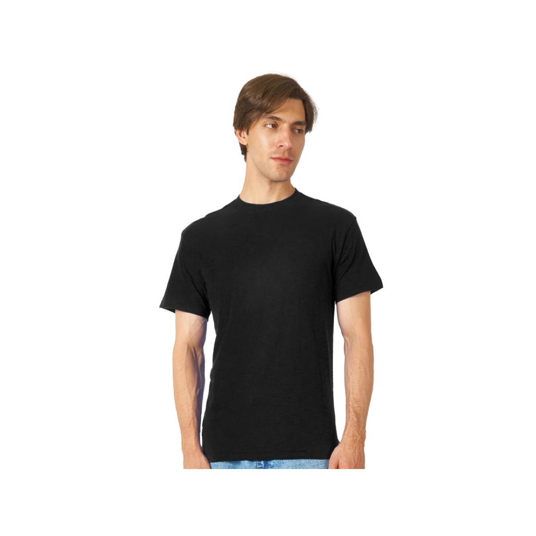 Футболка из джерси с протяжками «Portofino» унисекс, черный