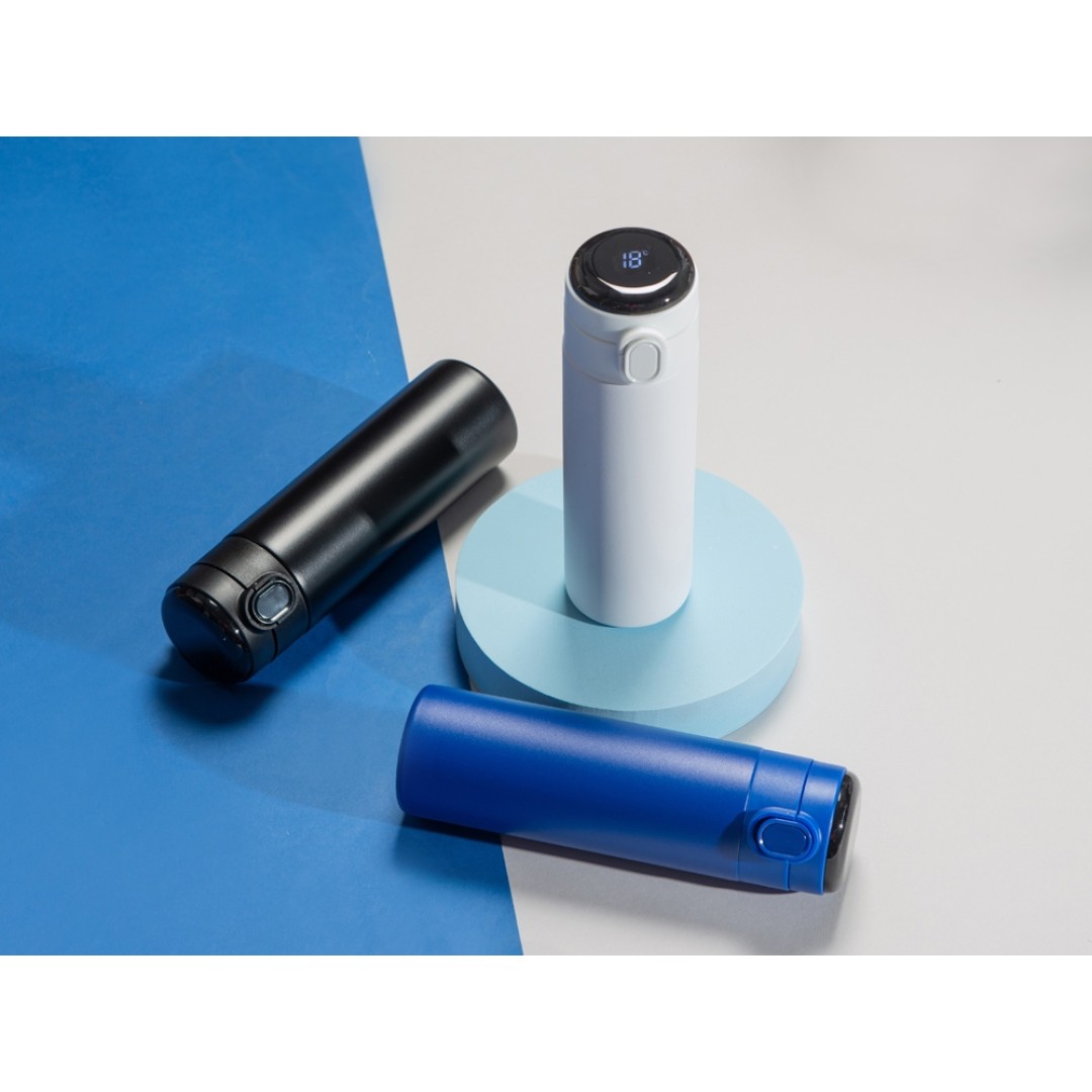 Вакуумная термокружка Waterline с медной изоляцией «Bravo», 400 мл, синий