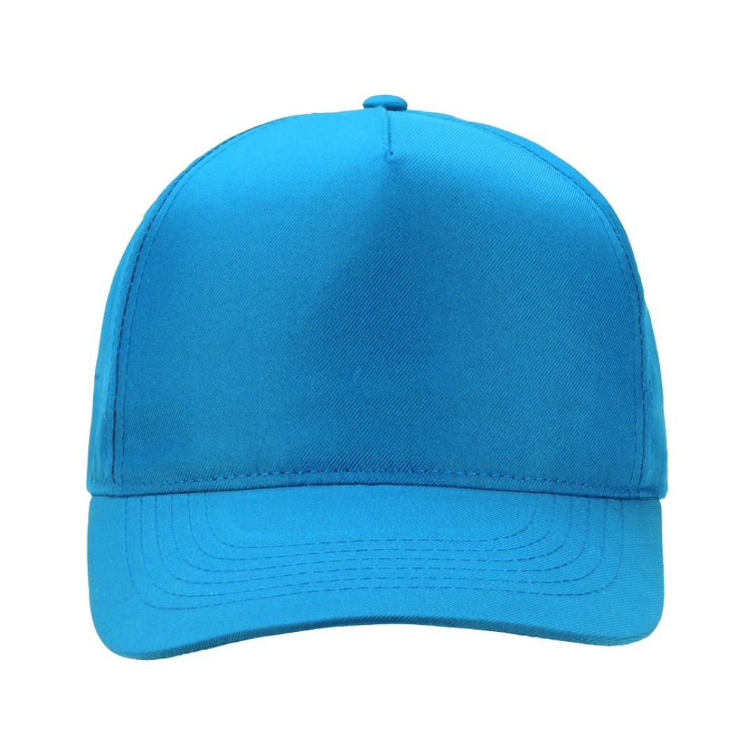 Бейсболка "Poly" 5-ти панельная 120 гр, голубой