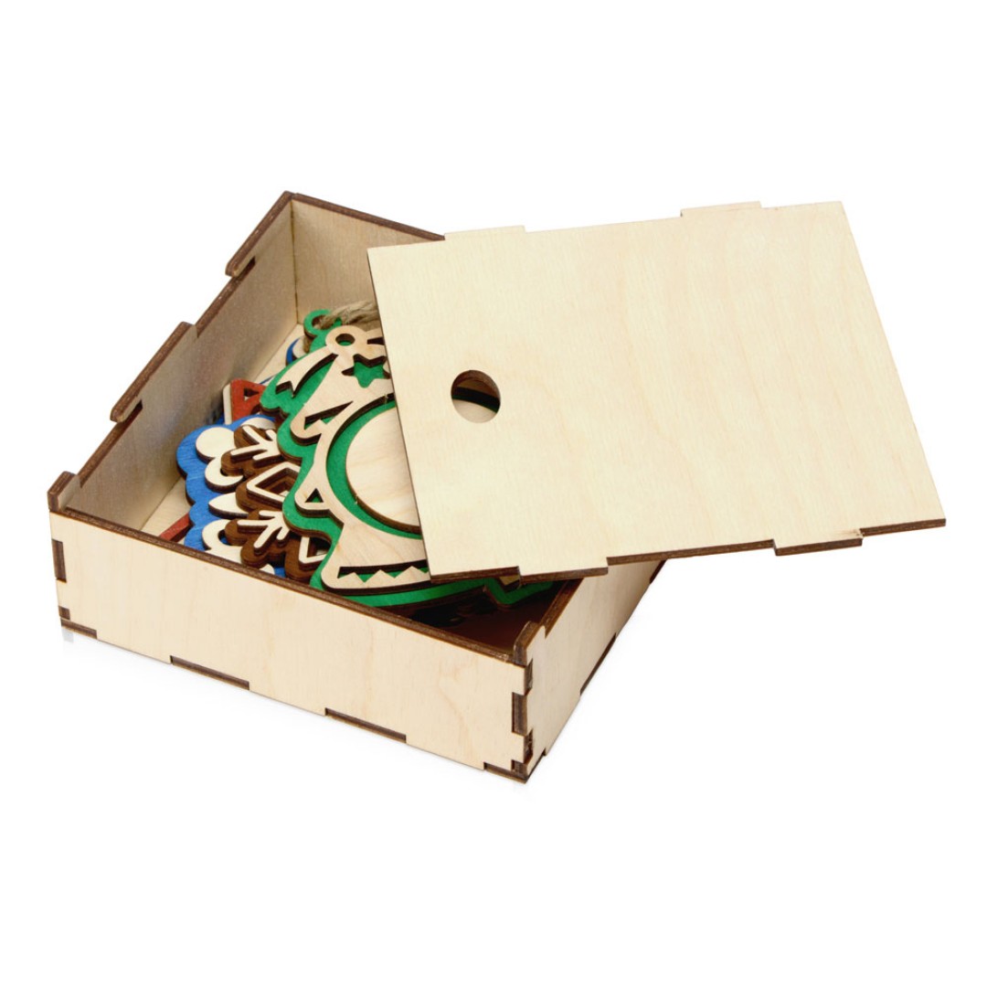 Набор с новогодними подвесками, 5 подвесок, 122 х 45 х 122 мм