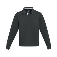 Clyde толстовка-поло унисекс для регби - сплошной черный