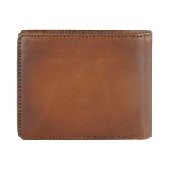 Портмоне BUGATTI Domus, с RFID защитой, коньячный цвет, натуральная воловья кожа, 12х1,5х9,2 с