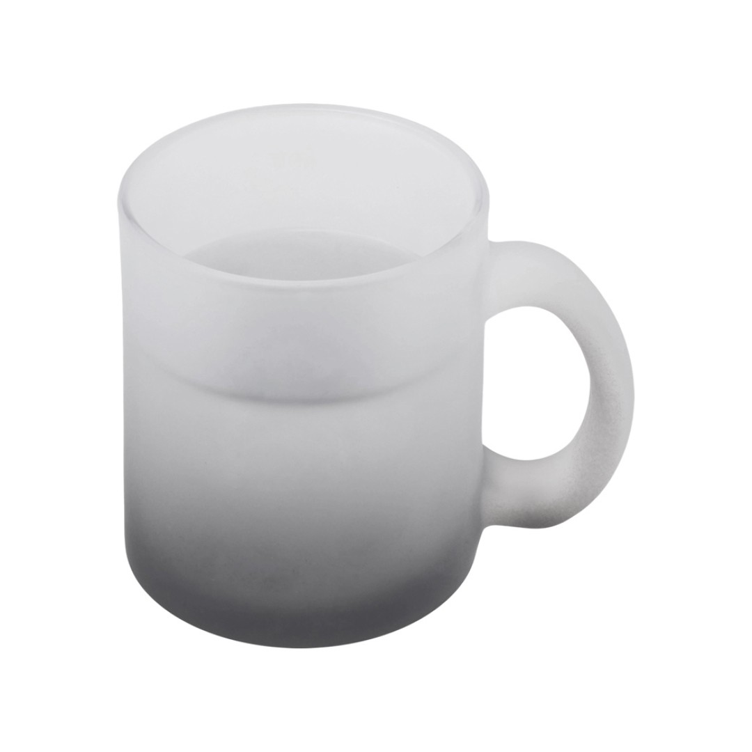 Стеклянная матовая кружка с градиентом для сублимации, черный "Ombre Sub"