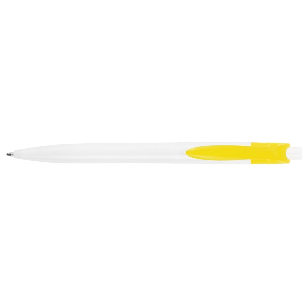 Ручка шариковая "Какаду", белый/желтый