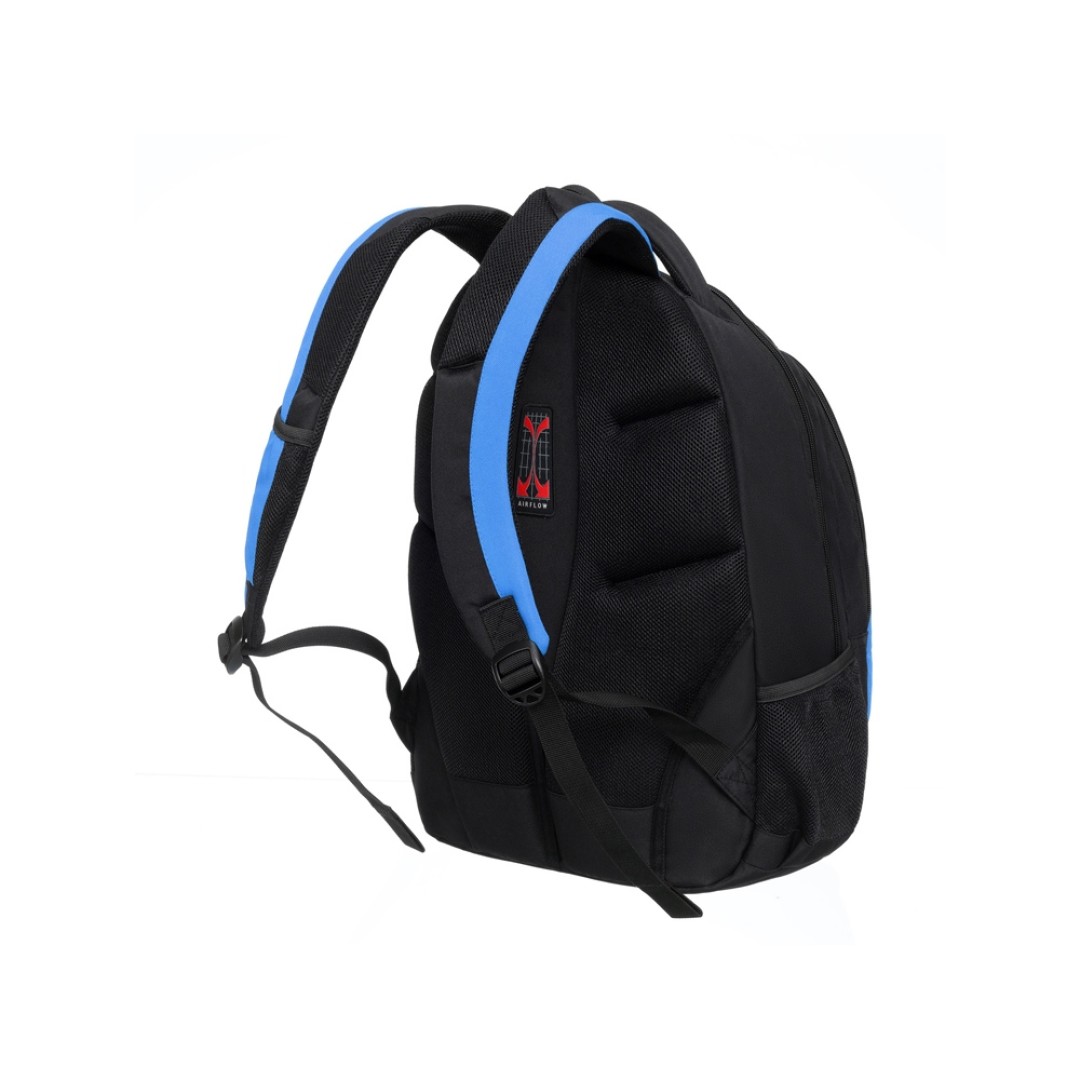 Рюкзак TORBER ROCKIT с отделением для ноутбука 15", черный/синий, полиэстер, 33х19х45 см, 28 л