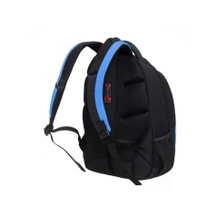 Рюкзак TORBER ROCKIT с отделением для ноутбука 15", черный/синий, полиэстер, 33х19х45 см, 28 л