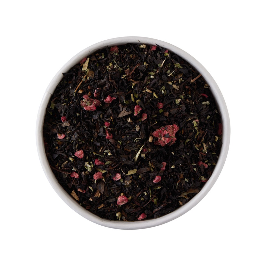 Чай черный "Малина с медом и чабрецом" в картонном стаканчике, 50 гр.