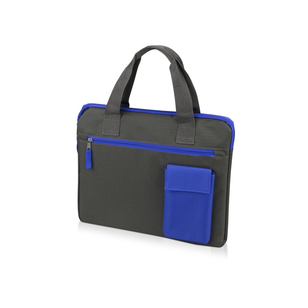 Конференц сумка "Session", серый/синий