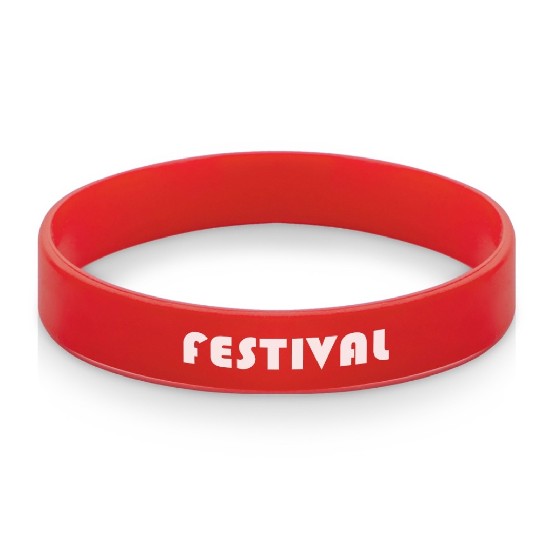 Силиконовый браслет "Forest" 202*12 мм, красный