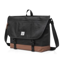 Сумка-мессенджер Herschel Cove из переработанного материала 22,5 л - сплошной черный