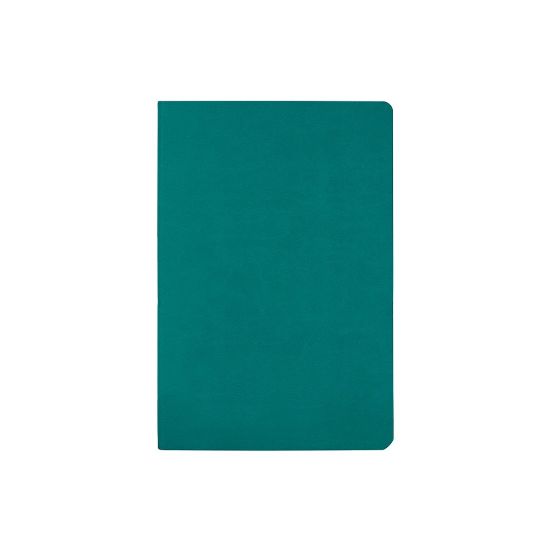 Бизнес тетрадь А5 "Megapolis flex" 60 л. soft touch клетка, морская волна