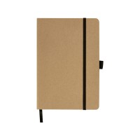 Блокнот "Sevilia Hard", твердая обложка из крафта A5, 80 листов, крафтовый/черный