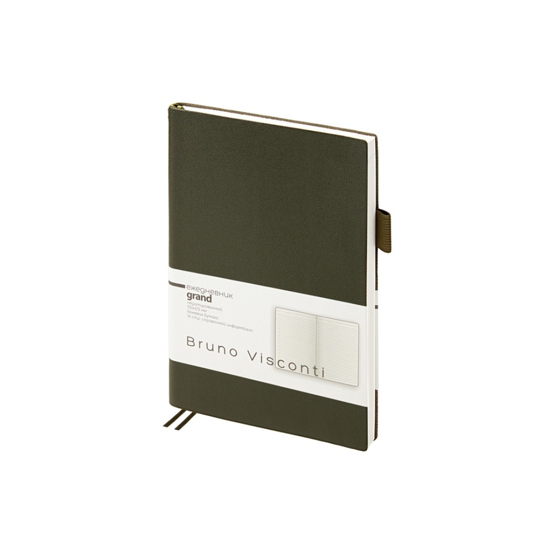 Ежедневник недатированный А5 "Grand", темно-зеленый
