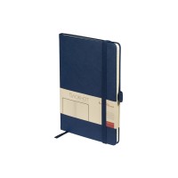 Блокнот А5  "City" на резинке, темно-синий