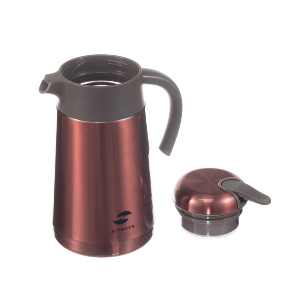 Термокофейник Stinger, 1,6 л, нержавеющая сталь, красный, 18 x 13,6 x 25,9 см