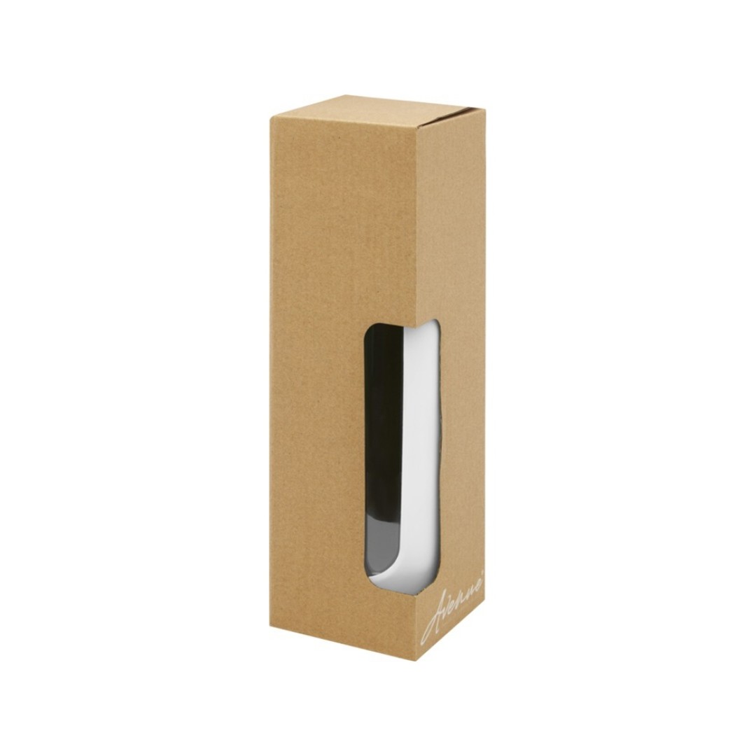 Tidan Бутылка из боросиликатного стекла объемом 600 мл с силиконовым держателем, белый