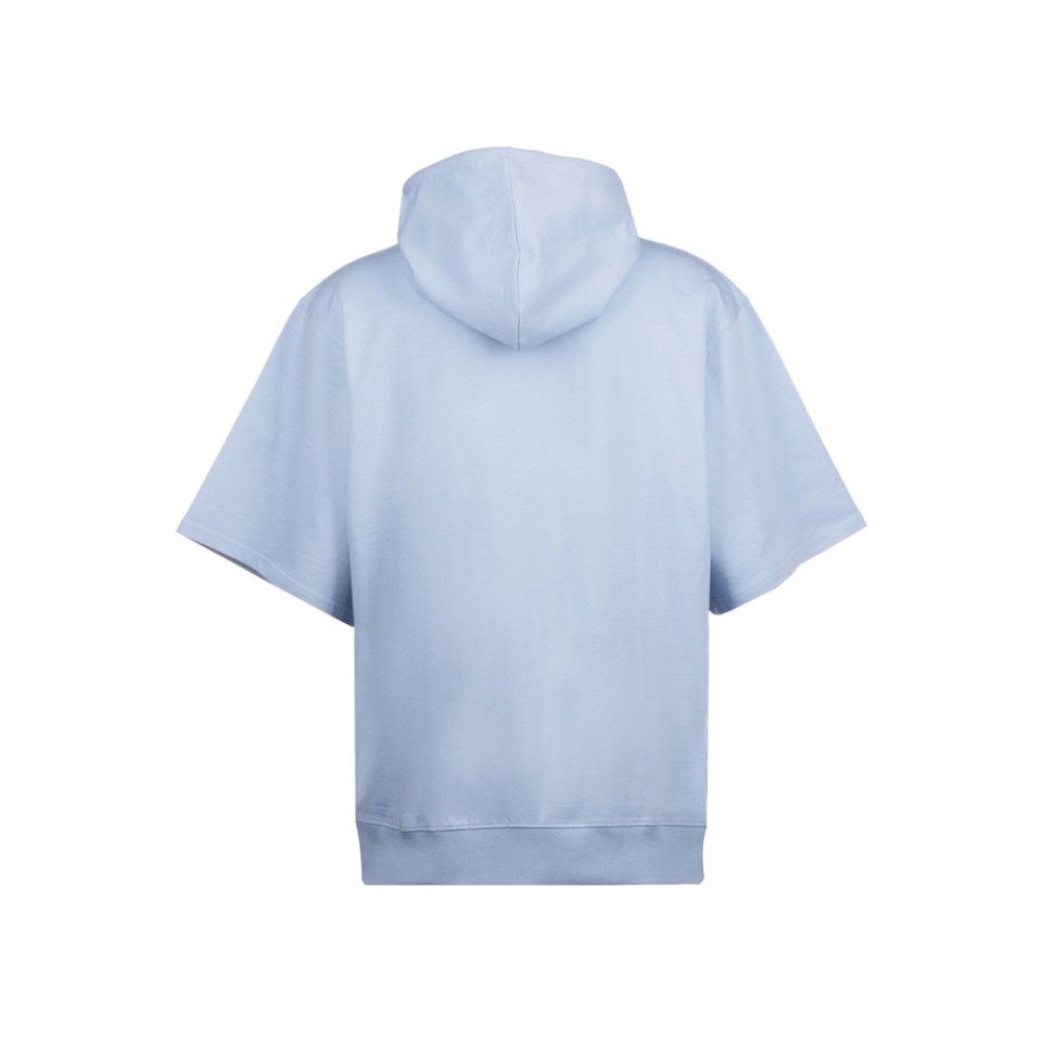 Худи оверсайз с коротким рукавом «Warsaw» унисекс, небесно-голубой