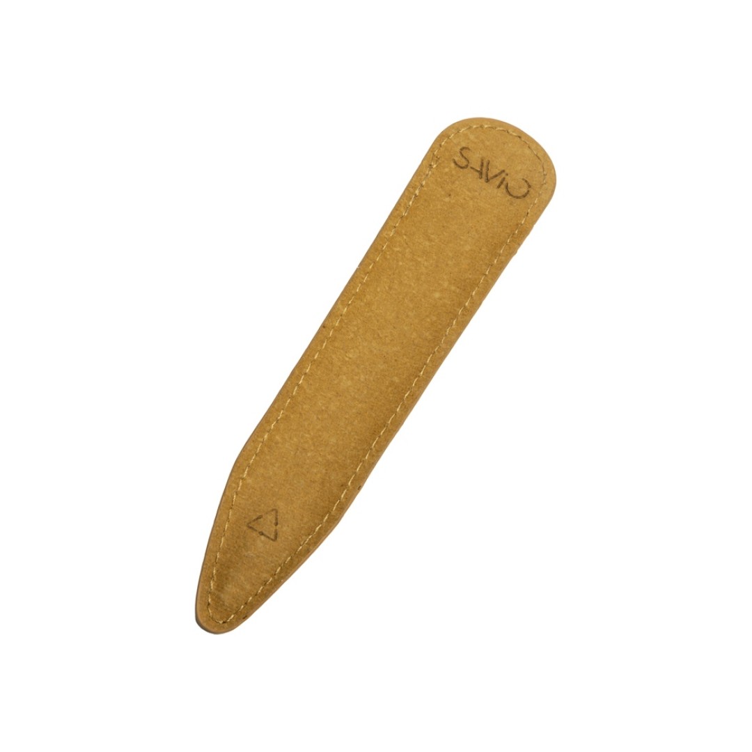 Шариковая ручка из переработанной стали и переработанной кожи "Venera", коричневая