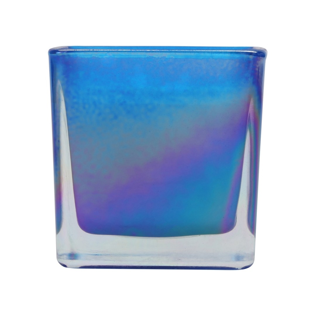 Свеча парафиновая парфюмированная в стекле "Palo", синяя