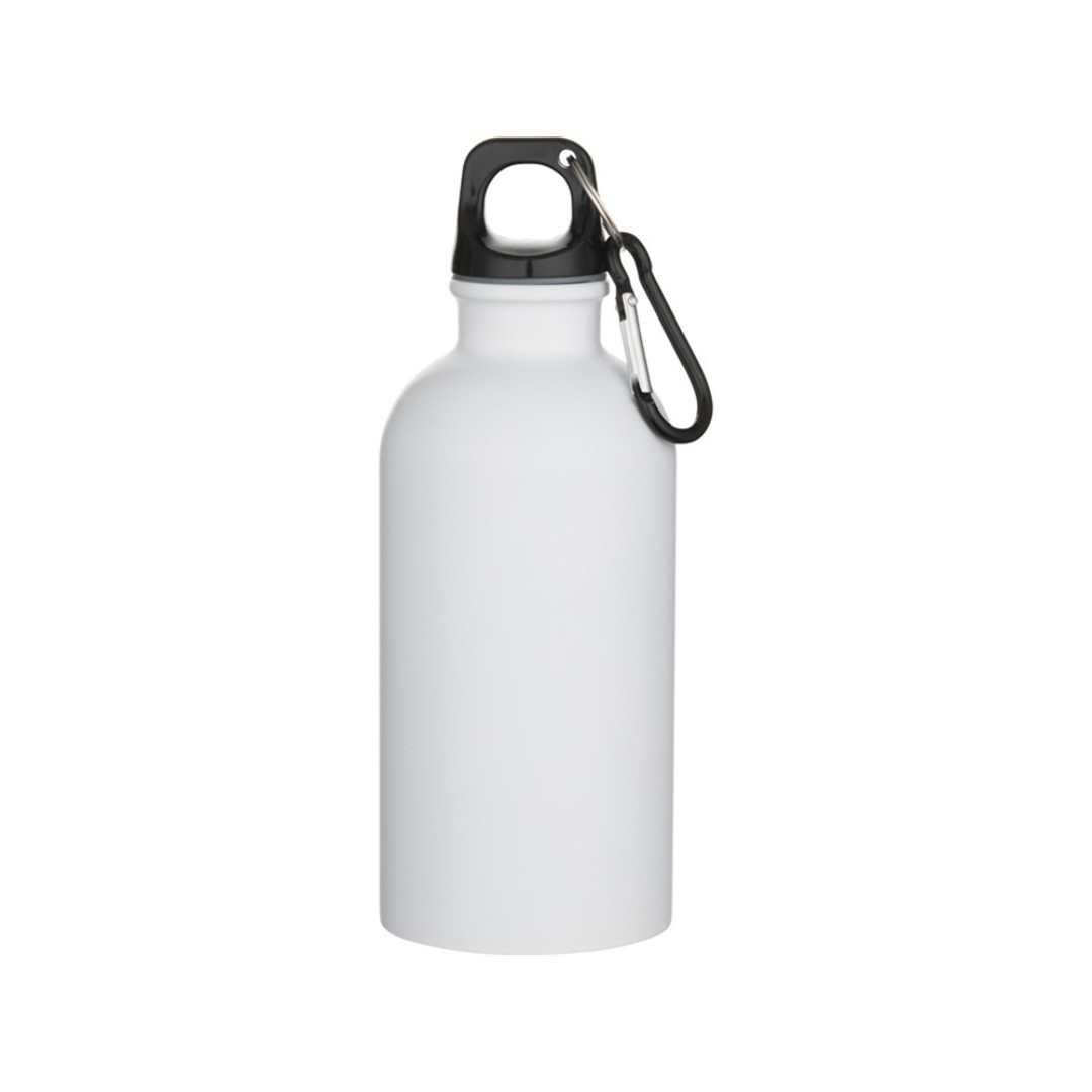 Oregon одностенная бутылка для воды с карабином, изготовленная из нержавеющей стали, сертифицированной по стандарту RCS, объемом 400 мл - Белый