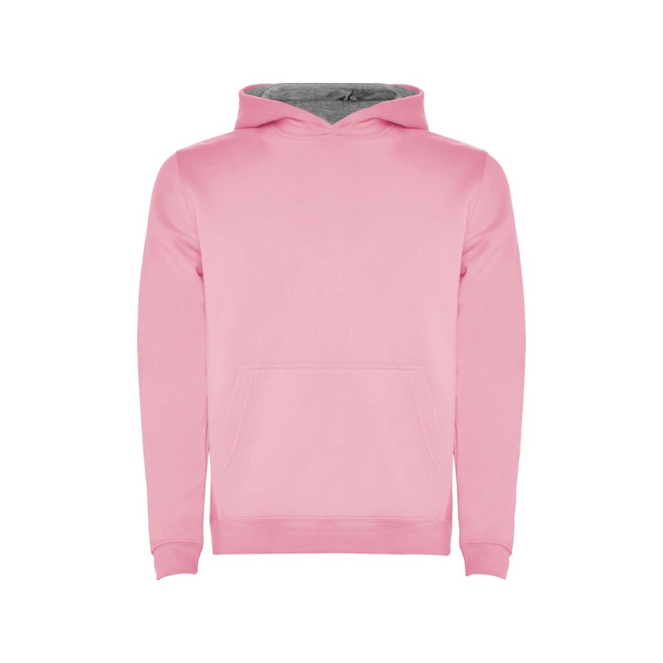Толстовка с капюшоном "Urban" детская, светло-розовый/серый меланж