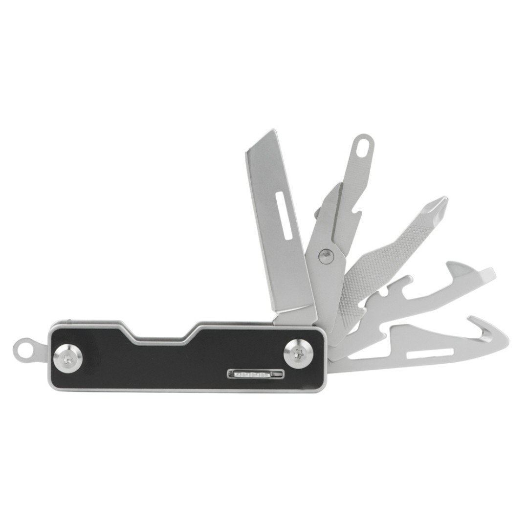 Мультитул-складной Canto 10-в-1 с защитным фиксатором, серебристый/черный