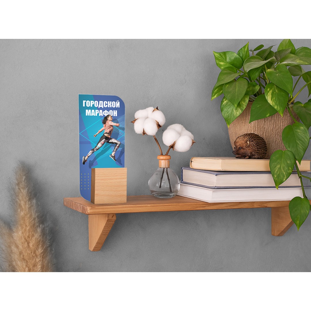 Награда из акрила с деревянным основанием "Valor"