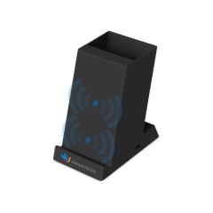 Беспроводная зарядка-подставка с подсветкой "Glow box", черный