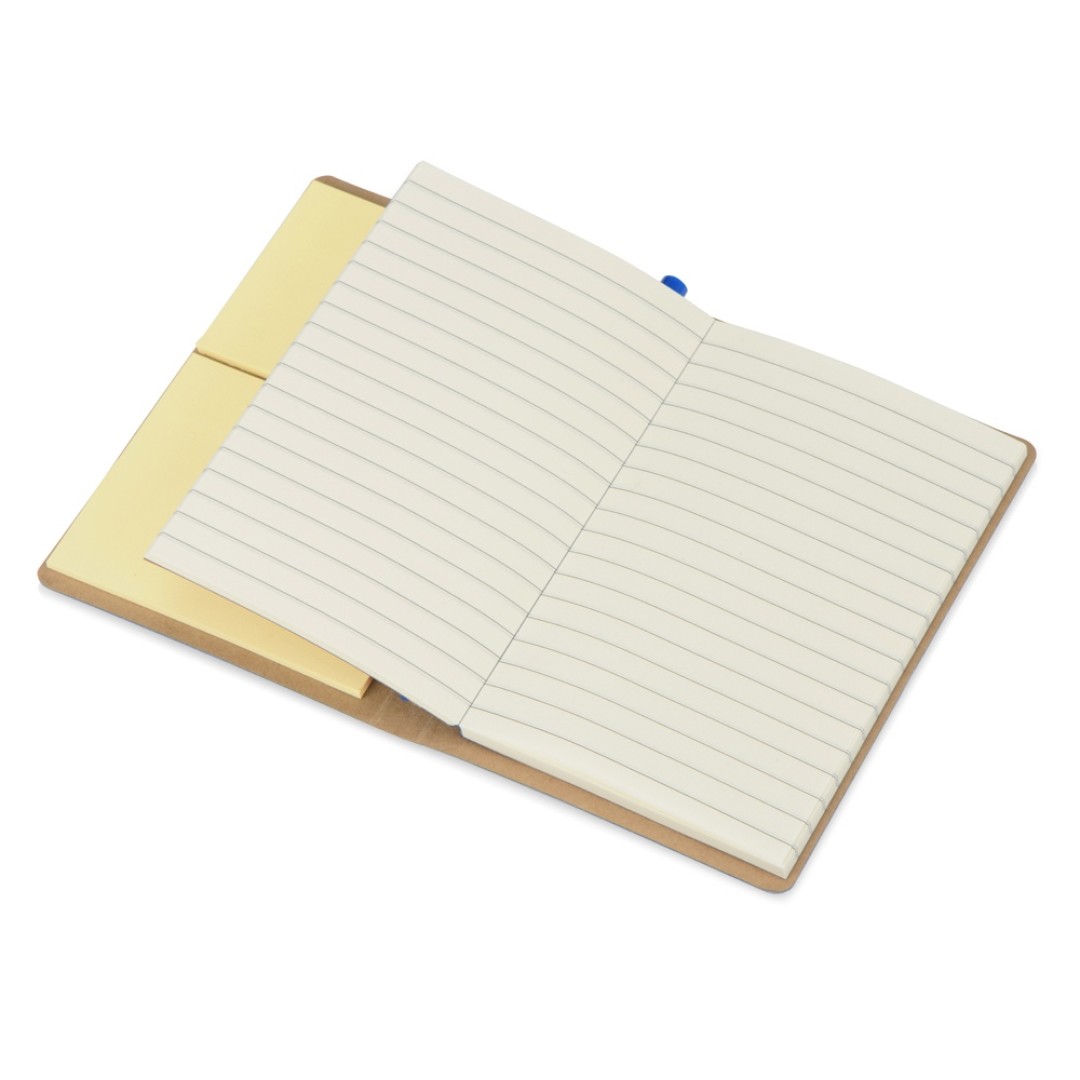 Блокнот А6 «Write and stick» с ручкой и набором стикеров, синий