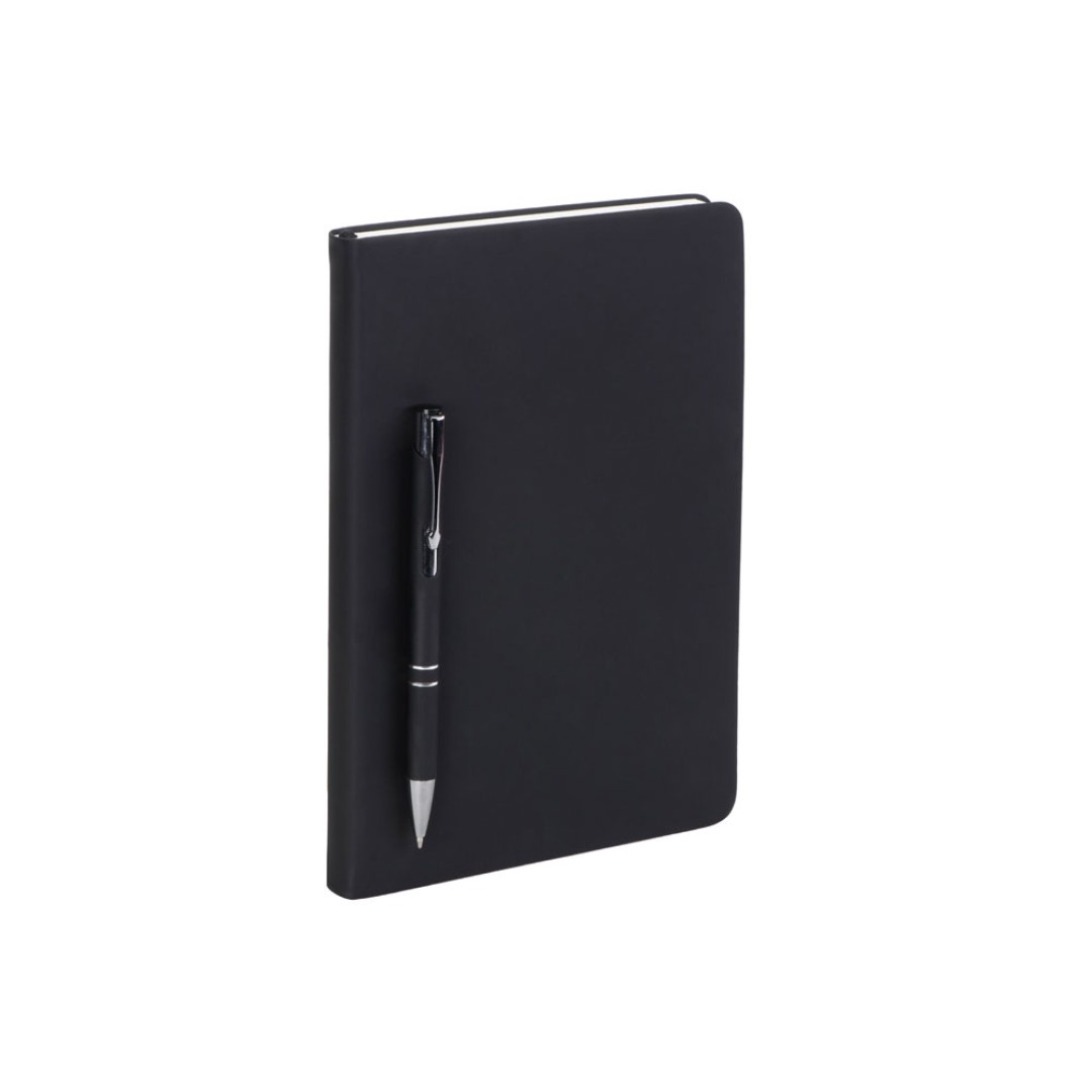 Подарочный набор с блокнотом С3, металлической ручкой и кружкой, черный