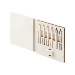 Набор цветных карандашей и листочков для рисования из молочной бумаги "Artify", молочный